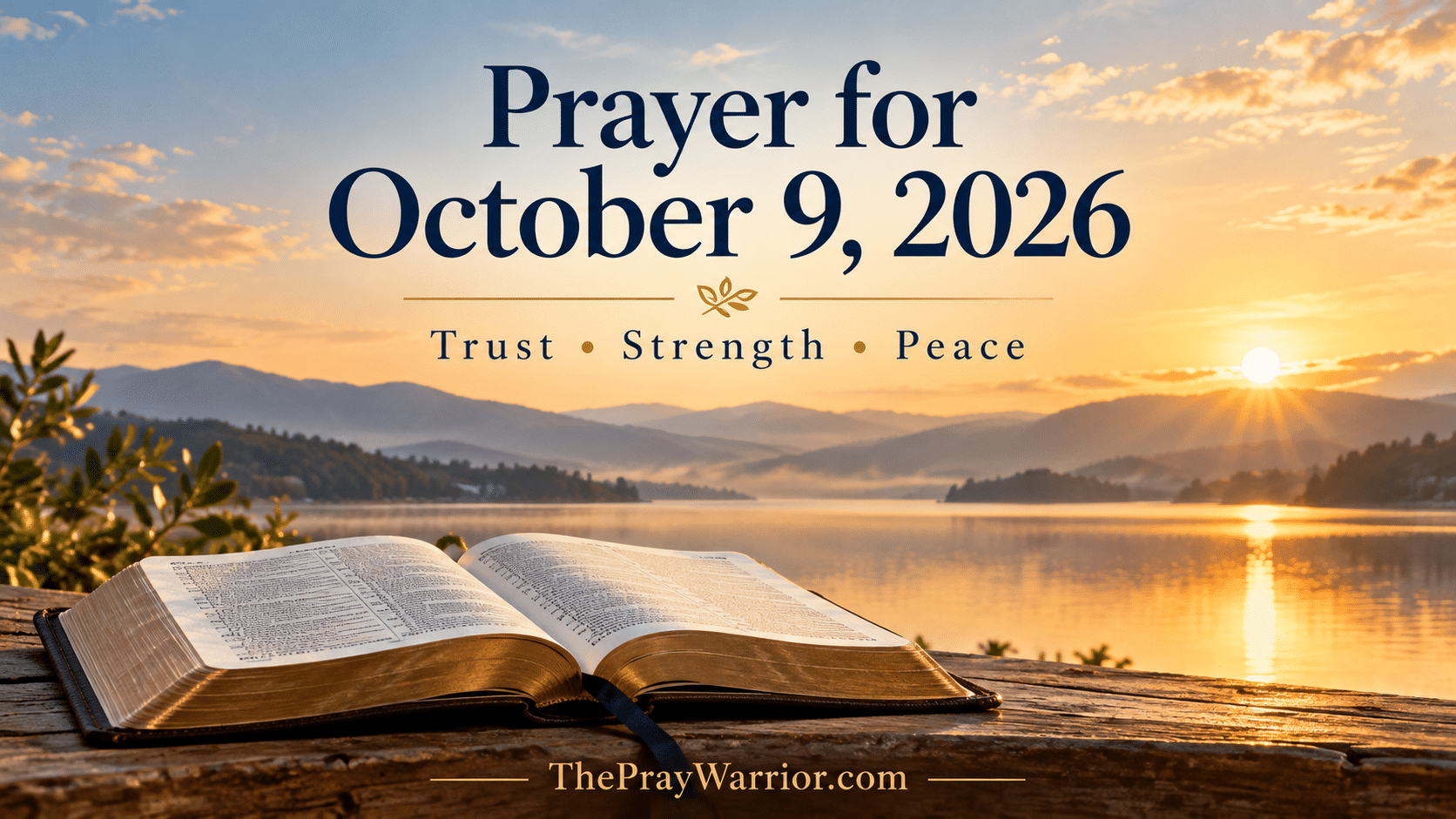 Helpful Prayer for October 09 2026